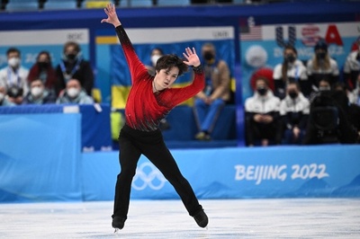 フィギュア団体戦男子SPの演技、北京五輪
