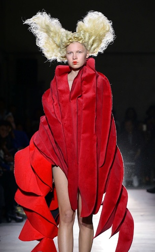 バラと血」をキーワードに、「コム デ ギャルソン」15年春夏 写真42枚