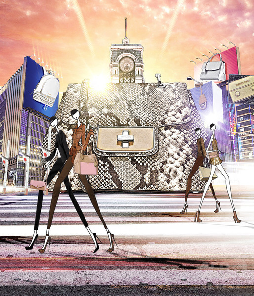 「マイケル・コース」銀座旗艦店オープン記念、コラボイラストレーションを公開