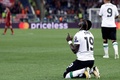 サッカー欧州チャンピオンズリーグ準決勝第2戦、ASローマ対リバプール。ゴールを喜ぶリバプールのサディオ・マネ（2018年5月2日撮影）。(c)AFP PHOTO / Isabella BONOTTO
