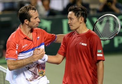 日本、チェコに連敗で初日を終える デビス杯