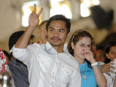 パッキャオ マニラで行われたミサに参加