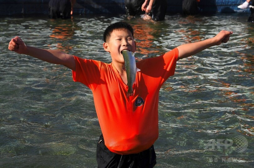 恒例のヤマメ祭り開幕、ヤマメ170トン放流 韓国