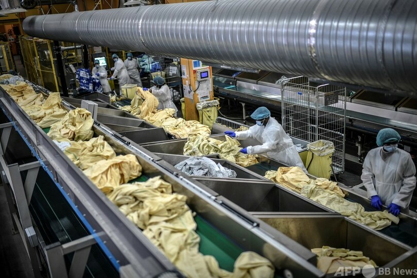 コロナとの闘い支える洗濯施設、仏パリの病院