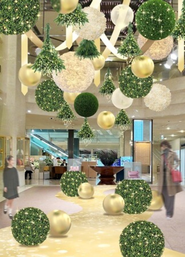 クリスマスフェア 2023 「つながり」をテーマに、空中に浮かぶクリスマスモチーフがロビーを幻想的に演出 写真1枚 国際ニュース：AFPBB News