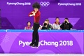 平昌冬季五輪、フィギュアスケート団体戦、男子シングル・ショートプログラム（SP）の演技に臨むチャ・ジュナン（2018年2月9日撮影）。(c)AFP PHOTO / Mladen ANTONOV