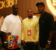 写真は、出席したゲインズ・アダムス（%%Gaines Adams%%、左）、スティーブ・スミス（%%Steve Smith%%、中央）、カルバン・ジョンソン（%%Calvin Johnson%%、右）。(c)Getty Images/AFP Frederick M. Brown