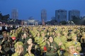 北朝鮮の平壌で、朝鮮戦争の「戦勝記念日」を祝う式典に参加する退役軍人ら。朝鮮中央通信（KCNA）提供（2022年7月27日撮影、28日公開）。(c)AFP PHOTO/KCNA VIA KNS