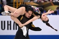 フィギュアスケート世界選手権、アイスダンス・リズムダンス（RD）。演技に臨む村元哉中/高橋大輔組（2023年3月24日撮影）。(c)Kazuhiro NOGI/AFP