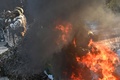 ウクライナ北部プリピャチで行われた軍事訓練（2022年2月4日撮影）。(c)Sergei Supinsky / AFP