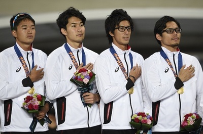 日本、男子4×400メートルリレーで金メダル アジア大会