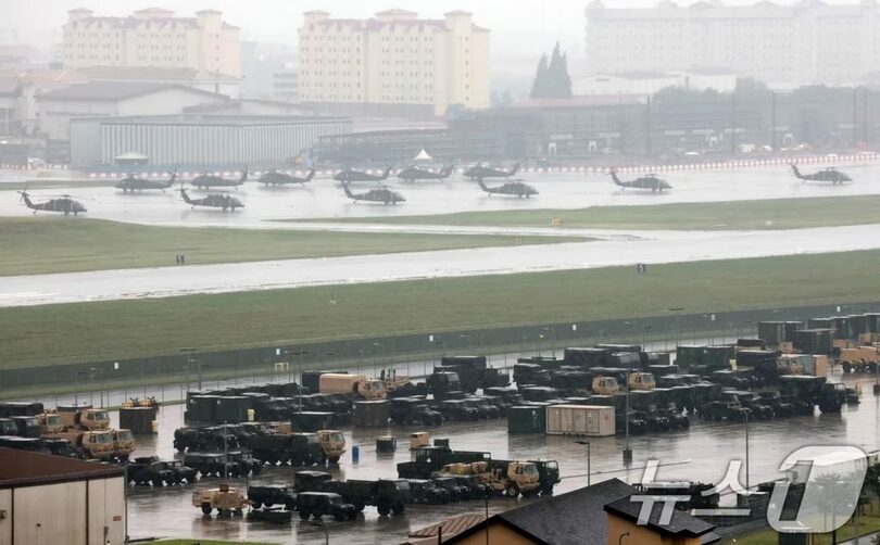 京畿道平沢市の在韓米軍基地キャンプ・ハンフリーズ(c)news1
