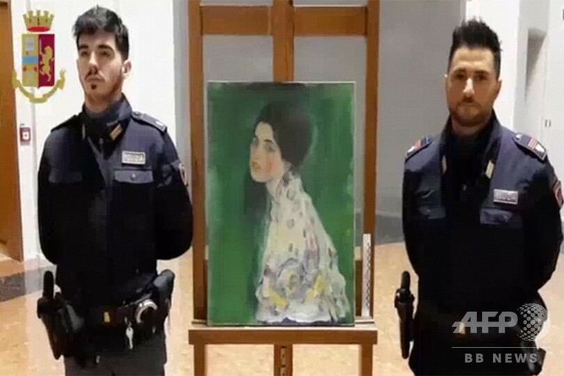 壁から発見された絵画、盗まれたクリムトの作品と確認 伊美術館