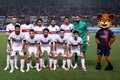 サッカー国際親善試合、セレッソ大阪対パリ・サンジェルマン。試合前の写真撮影に臨むパリ・サンジェルマンの選手（2023年7月28日撮影）。(c)PAUL MILLER / AFP