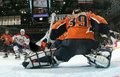 写真は、ゴールを守るアイランダーズのリック・ディピエイトロ（%%Rick DiPietro%%）。(c)AFP/Getty Images Bruce Bennett