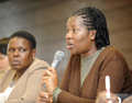 横浜で開催されたPeople&apos;s TICAD（みんなも参加できるアフリカ開発会議）に出席した「African NGO HIV Working Group」メンバーのLucy Chesire氏（2008年5月25日撮影）。(c)AFP/Yoshikazu TSUNO