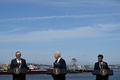 米サンディエゴで、米英豪の安全保障枠組み「AUKUS（オーカス）」首脳会合に際し記者会見する同3か国の首脳（2023年3月13日撮影）。(c)Jim WATSON / AFP