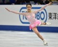 17-18フィギュアスケートグランプリ（GP）シリーズ第4戦、NHK杯、女子シングル・ショートプログラム（SP）。演技に臨む宮原知子（2017年11月10日撮影）。(c)AFP/Kazuhiro NOGI