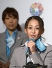 東京五輪招致委員会（Tokyo 2020 Bid Committee）は5日、アルゼンチン・ブエノスアイレス（Buenos Aires）で記者会見に臨み、スポーツディレクターの荒木田裕子（Yuko Arakida）理事は、もし東京が2020年夏期五輪の開催地に選ばれたら、2011年の東日本大震災の影響を受けた若者を勇気づけることができるだろうと話した。

記者会見に臨む女子体操の田中理恵（Rie Tanaka、2013年9月5日撮影）。(c)AFP/Juan MABROMATA