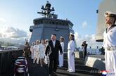 金正恩氏、海軍の核武装化を表明 駆逐艦「姜健」の就役式で