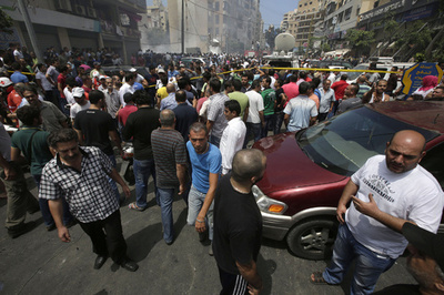 レバノン首都で自動車爆弾が爆発、53人負傷 ヒズボラ拠点が標的か