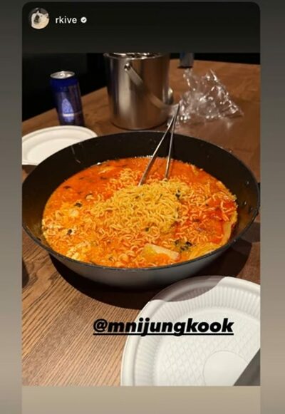 BTSのRMとジョングク、深夜のラーメン会合で話題に
