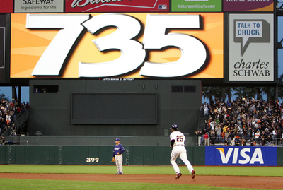 ＜07MLB＞ボンズ 通算735号となる今季第1号を放つ - 米国