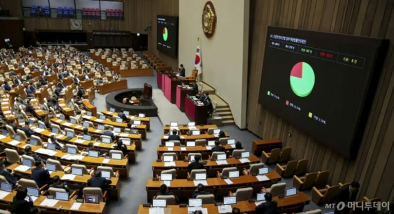 産業安全保健法改正案が可決された韓国国会本会議(c)NEWSIS/MONEYTODAY