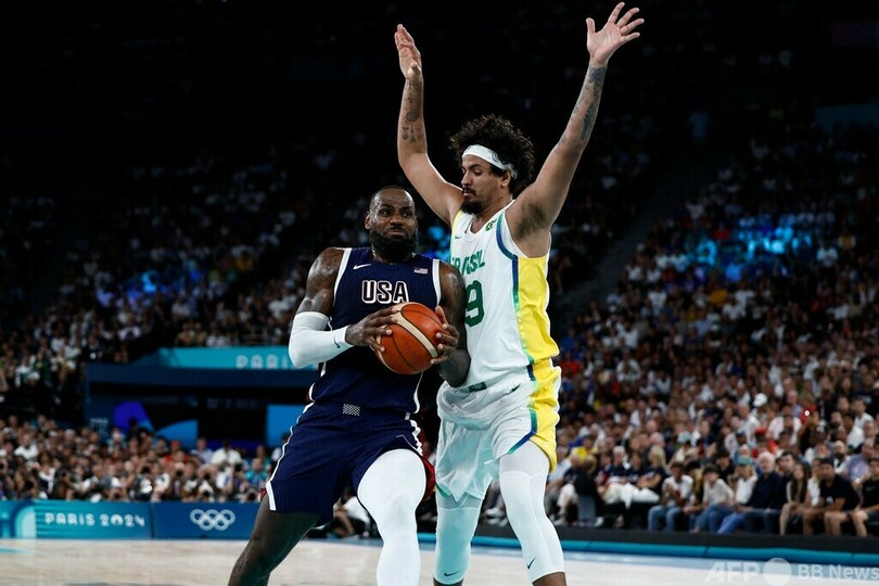 米国がブラジルに大勝 準決勝に進出 パリ五輪バスケ男子