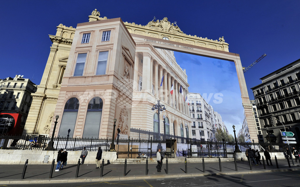 建物の中にまた建物 巨大だまし絵が仏マルセイユに出現 写真2枚 国際ニュース Afpbb News