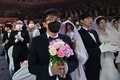 韓国・加平で行われた統一教会（世界基督教統一神霊協会、現：世界平和統一家庭連合）の合同結婚式（2020年2月7日撮影）。(c)Jung Yeon-je / AFP