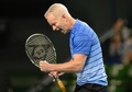 チャリティーマッチに臨むジョン・マッケンロー（John McEnroe）氏（2013年11月17日撮影）。(c)AFP/Toru YAMANAKA