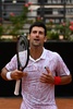 テニス、イタリア国際、男子シングルス準々決勝。勝利を喜ぶノバク・ジョコビッチ（2020年9月19日撮影）。(c)Riccardo Antimiani / POOL / AFP