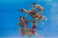 スペイン・バルセロナ（Barcelona）で開催されている第15回世界水泳選手権（15th FINA World Championships）。水中カメラで撮影されたシンクロナイズドスイミング・チームの演技の様子。

チームフリールーティン（FR）決勝で演技するスペインの選手（2013年7月26日撮影）。(c)AFP/FRANCOIS XAVIER MARIT
