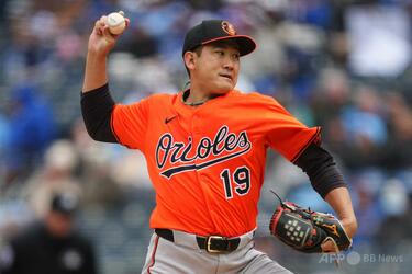 オリオールズ菅野がメジャー初勝利 6回途中1失点 写真1枚 国際ニュース