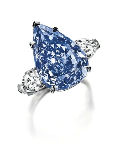 世界最大のブルーダイヤ、来月競売へ スイス 写真3枚 国際ニュース