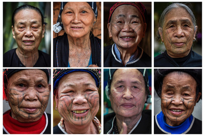 消えゆく文化、リー族3000年の入れ墨　中国・海南島