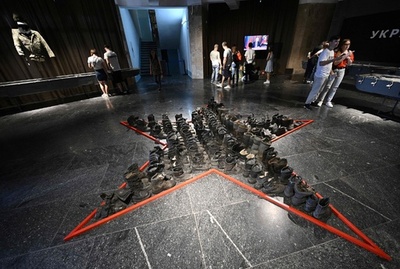 ウクライナ侵攻第1章 キーウ攻撃を物語る展覧会