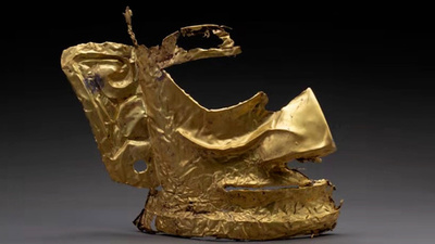 中国の「謎の文明」で黄金仮面見つかる 3000年前の遺跡から出土