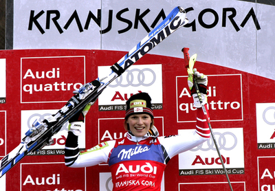 ＜06-07アルペンスキーW杯＞女子回転・第6戦、シールド 2連勝で今季5勝目を挙げる - スロベニア