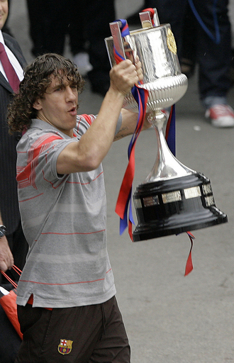 国王杯優勝のFCバルセロナが凱旋