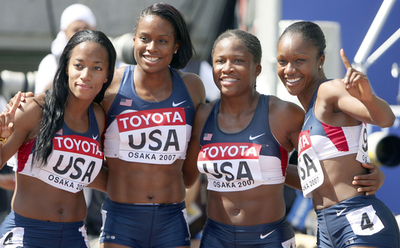 米国 女子4x100メートルリレー決勝へ