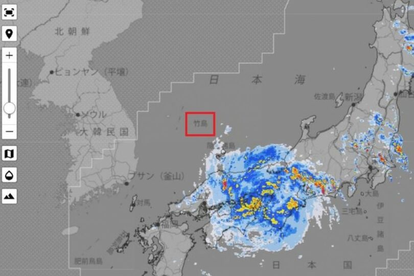 日本気象庁の天気図（写真=ソ・ギョンドク教授チーム提供）(c)NEWSIS