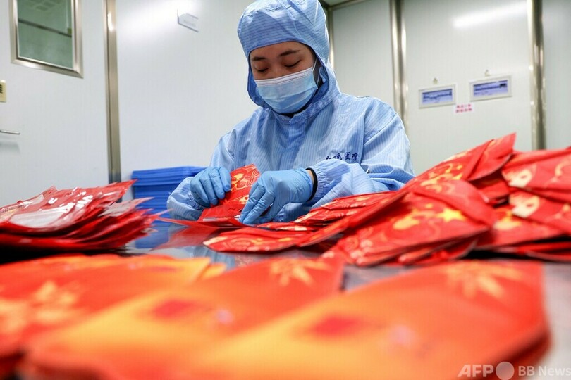 北京五輪用のマスクの生産も急ピッチ 中国