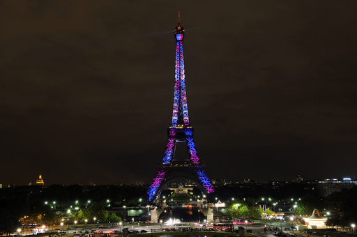エッフェル塔、建設120年記念のイルミネーション 写真8枚 国際ニュース