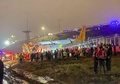 トルコ・イスタンブールのサビハ・ギョクチェン空港で、滑走路から外れたペガサス航空のボーイング737型旅客機（2020年2月5日撮影）。(c)DHA / Demiroren News Agency (DHA) / AFP