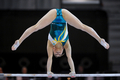 ベルギーのブリュッセル（Brussels）で開催された第29回女子体操欧州選手権大会（29th Women&apos;s Artistics Gymnastics European Championships）で撮影された選手たちの華麗な演技を写真でまとめた。

段違い平行棒で演技を披露するウクライナののナタリア・コノネンコ（Nataliya Kononenko、2012年5月13日撮影）。(c)AFP/JOHN THYS
