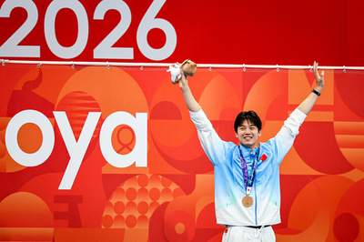 アジア大会5大会連続出場 中国の汪順選手が今大会を締めくくる