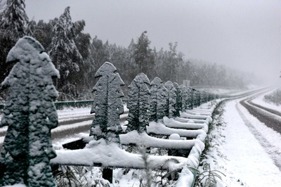中国の「北極」で初雪、昨年より37日早く