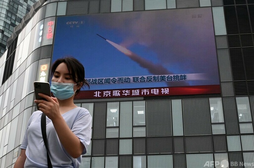 中国ミサイル、4発が台湾上空通過か 防衛省